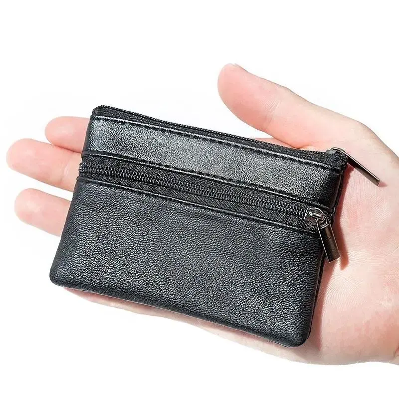 Men's PU Leather Zipper Wallet - Minimalist Money Compact, Multi Functional Unisex Organizer, Mini Portable Key Storage Bag for Coins, Cards, Ideal for Daily Commute, Travel, Multi Functional Wallet