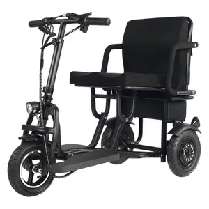 Mototec  48V 700W Folding Mobility Electric Trike for Dual Motor Lithium, Black