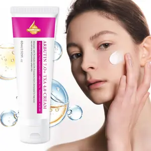 Arbutin face cream, enriched with potent active ingredients—arbutin 7% and tranexamic acid 4%—helps to even out and brighten skin tone, improve complexion, and promote radiance.