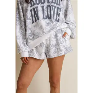 Floral Print Relaxed Lounge Short