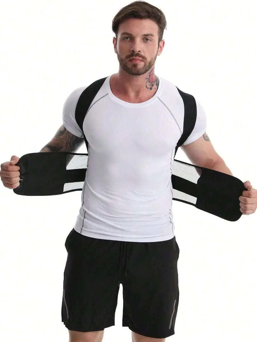 Men's Lower Back Support Belt with 6 Support Stays, Breathable Mesh Lumbar Waist Brace for Work, Exercise, Lifting & Daily Support