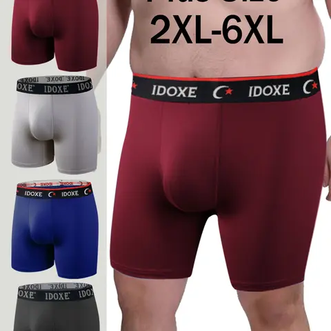Men's Plus Size Fashion Casual Briefs, Elastic Comfortable Soft Breathable Waistband, Durable for Daily Wear, Running, Fitness, Casual Style Underwear