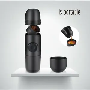 Portable hand-press coffee machine, Italian electric espresso cup, outdoor powder capsule portable coffee maker