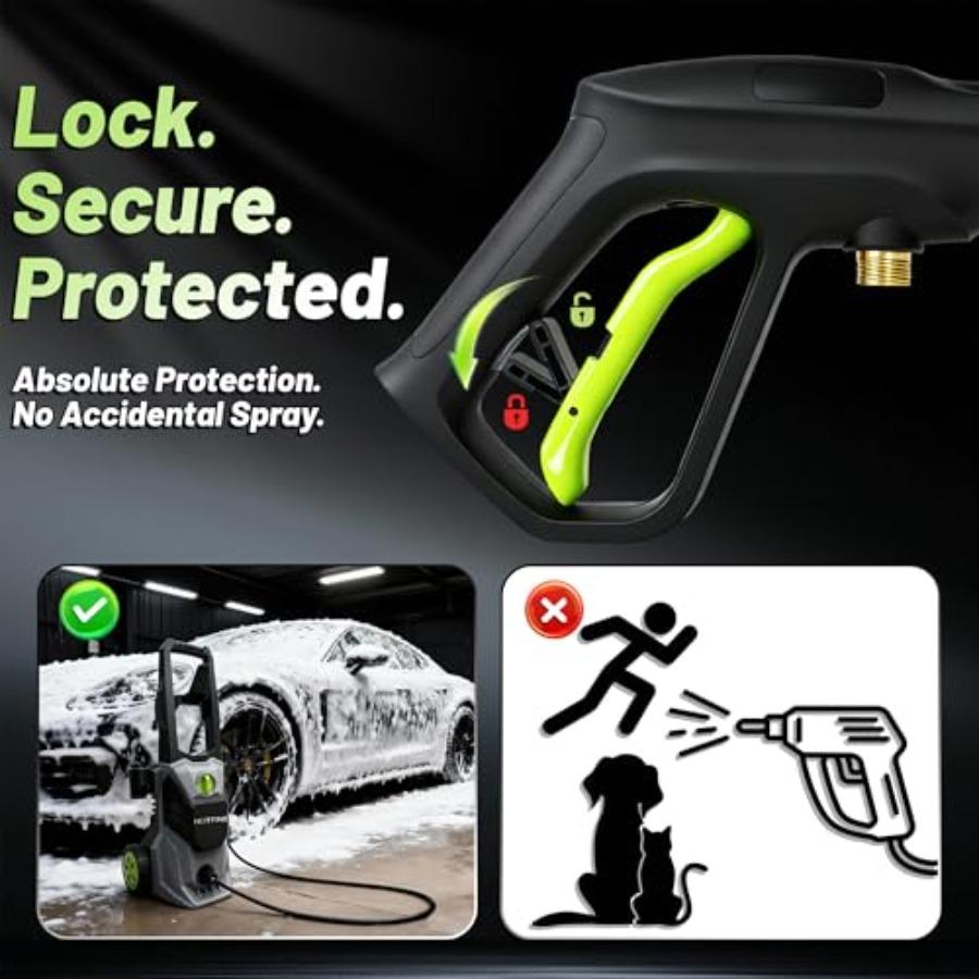 Pressure Washer Power Washer with Foam Cannon High Pressure Washer for Cars Decks Fences Patios and Driveway Decks High Pressur