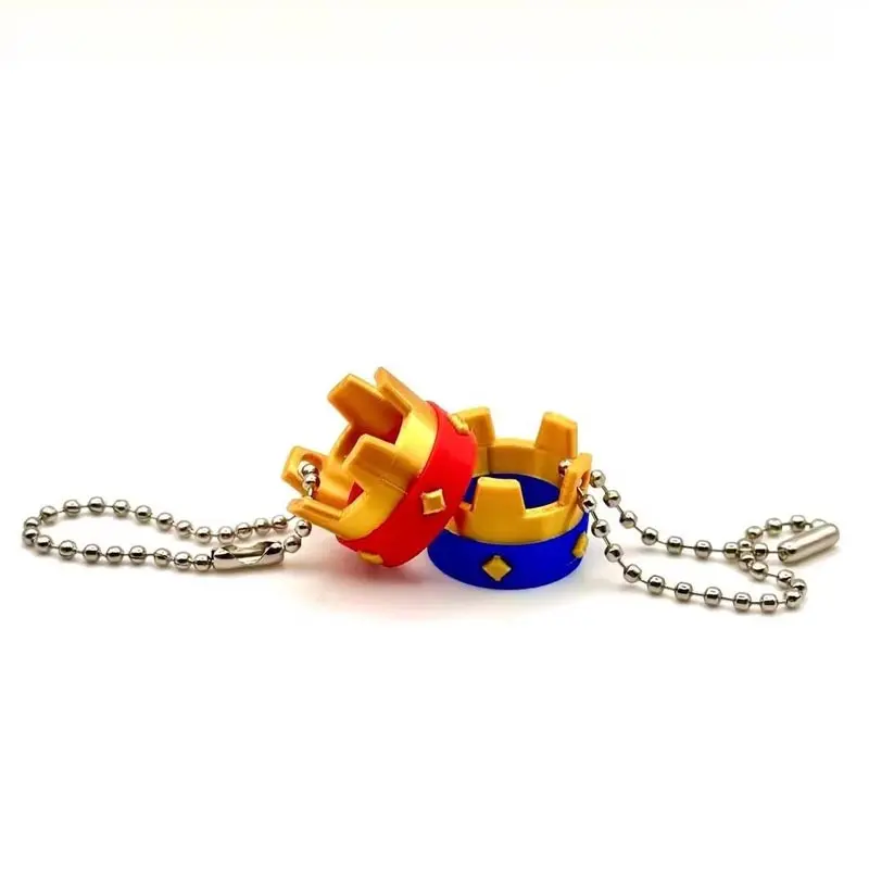1pc Crown Keychain, 3D Printed, Available in Red and Blue,  a Perfect Choice for Birthday and Anniversary Gifts.