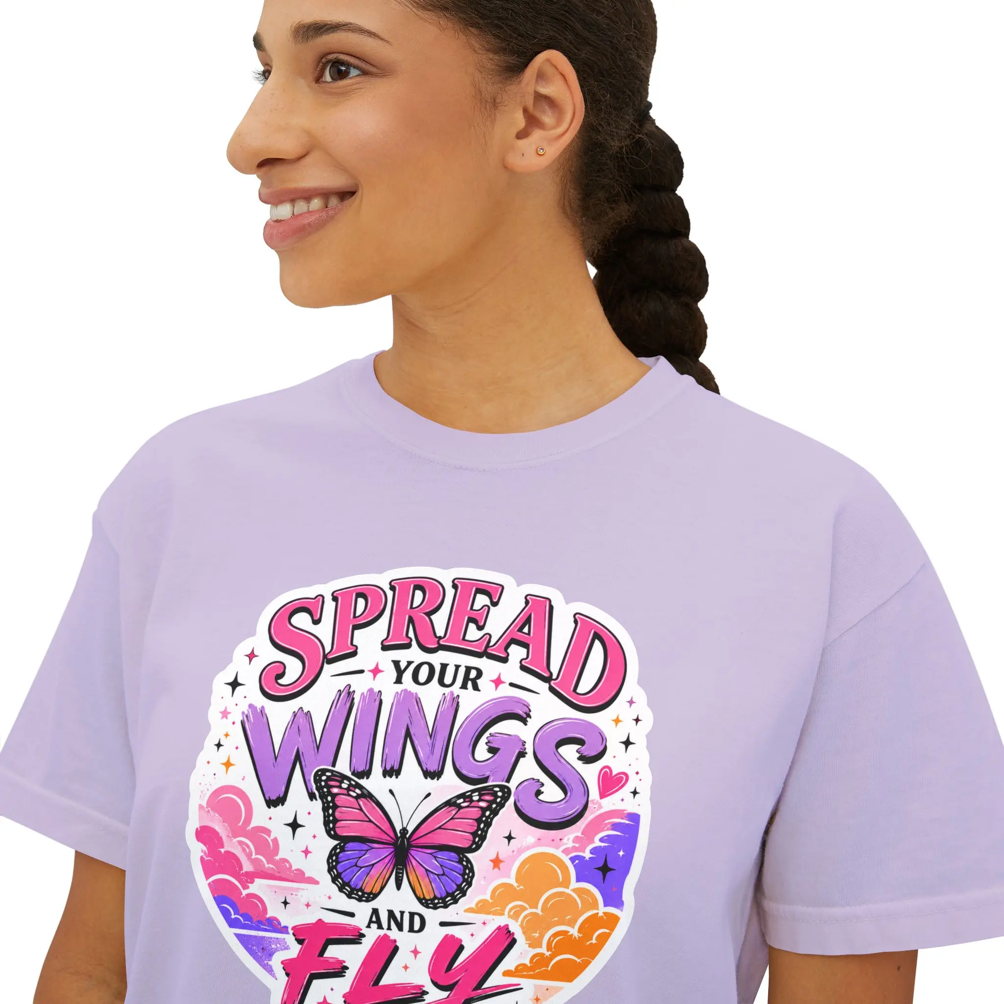 Spread Your Wings and Fly Tee | Butterfly Inspirational Graphic