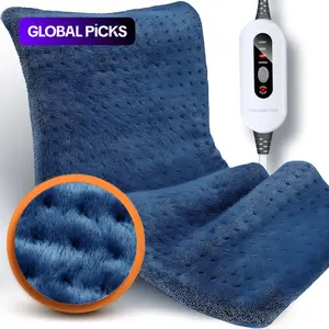 XXXL 33" x 17" Large Multifunctional Heating Pad for Back, Neck, Shoulder, Arms & Abdomen – 60% Larger than Standard Heating Pads, Fast Heating up to 144°F, 4 Heat Settings, Auto-Off, Ultra Soft Flannel, Moist/Dry Heat, Machine Washable