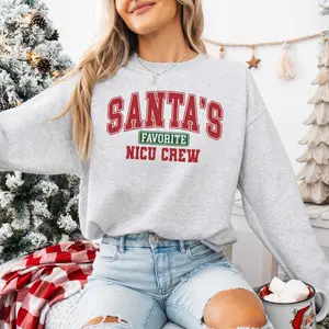 Santa's Favorite Nicu Crew Nicu Christmas Sweatshirt Nicu Nurse Christmas Neonatal Intensive Care Unit Neonatal ICU