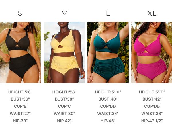 Shapellx HighWaist Swimwear Sculpting Two-Piece Bikinis Set with Bust-Defining Crisscross Top & High-Waisted Brief for Flattering Silhouette Swim Bodysuit Set Swim Shapewear