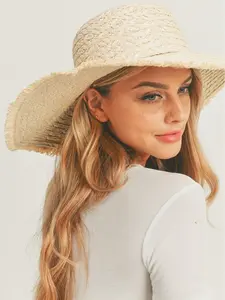 Women's Panama Fedora Summer Paper Floppy Sun Beach Hat