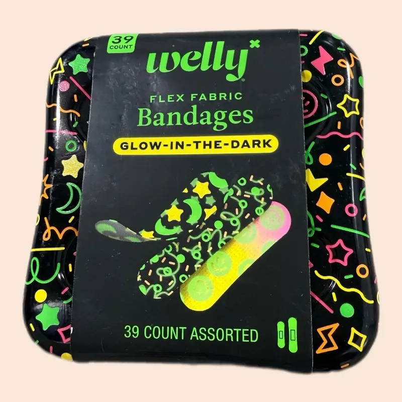 Welly bandages glow in the dark