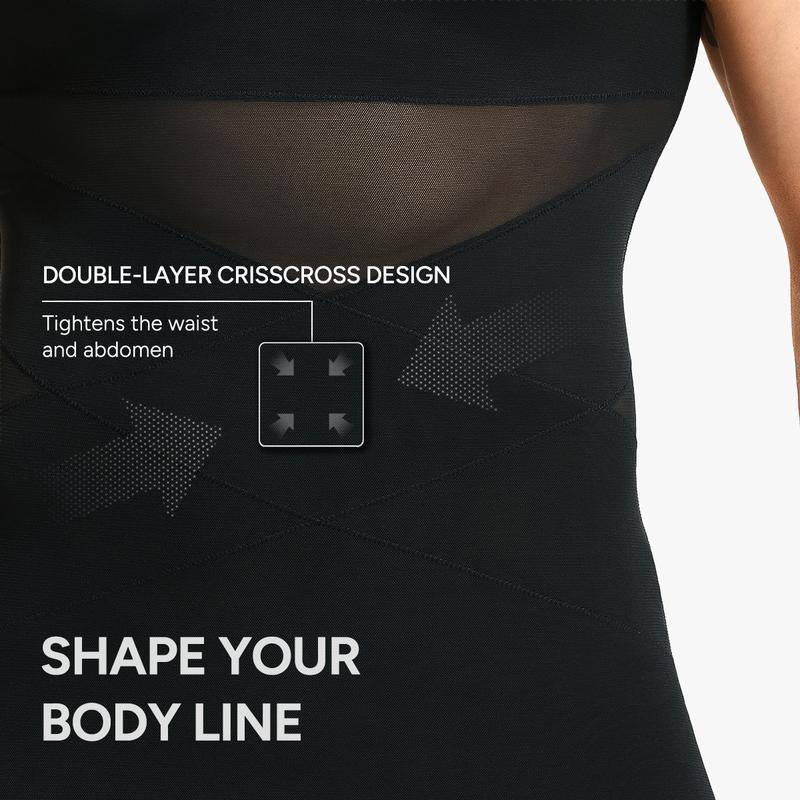 【Nebility】Men’s Mesh Fabric Breathable Compression Shapewear Vest – Slim-Fitting, High Elasticity, Seamless Menswear for Daily Wear Tummy Control