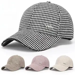 Thousand Bird Grid Casual Sun Hat | UV Protection Peaked Cap for All-Season Fashion
