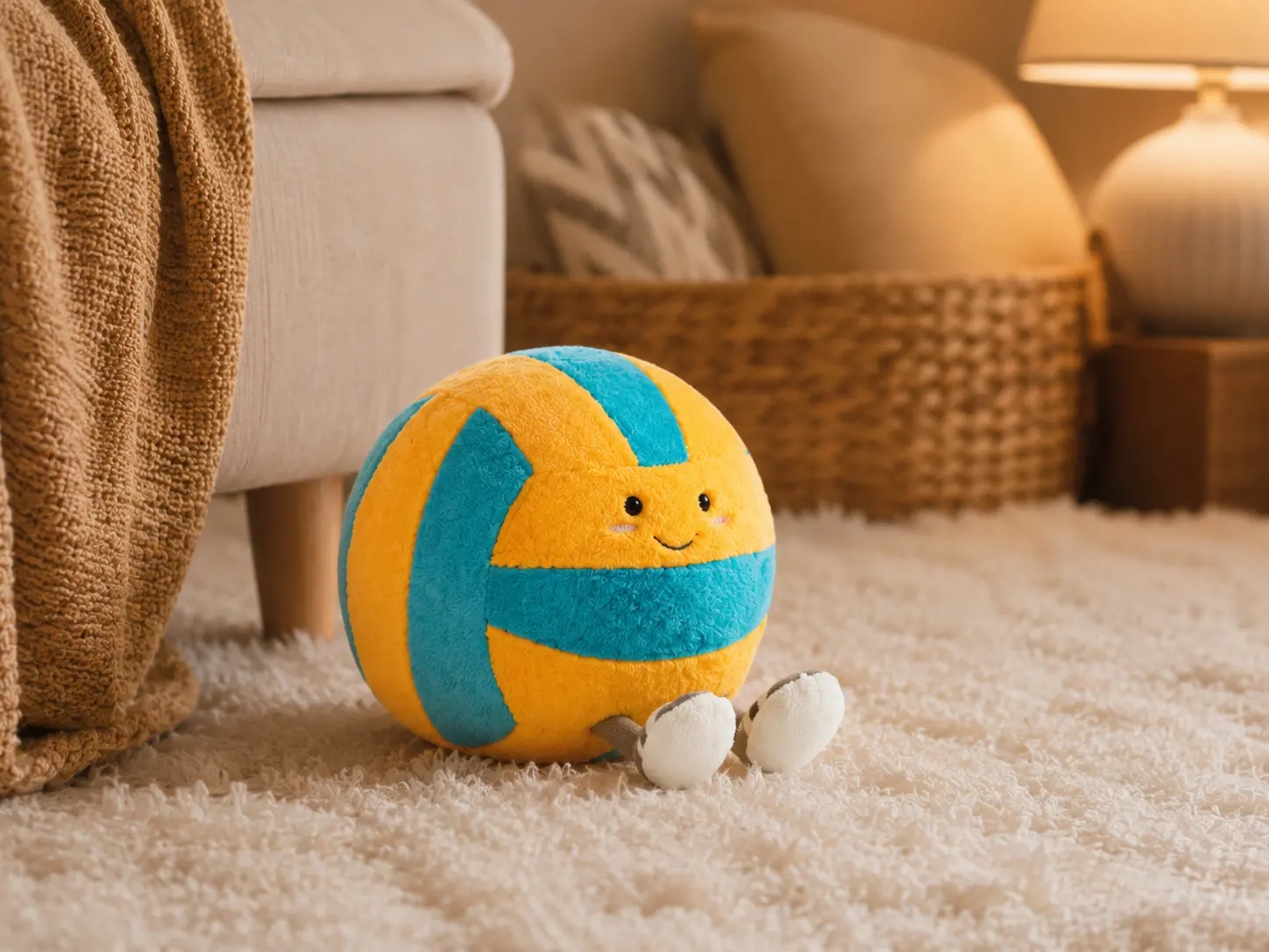 Jellycat Soft Plush Stuffed Animal Cute Smiley Round Pillow Toy