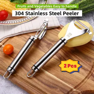 304 Stainless Steel Multifunctional Fruit Vegetable Apple Potato Tomato Peeler Set