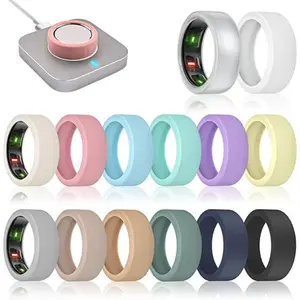 14Pcs Ring Cover Compatible with Oura Ring Gen 4/Gen 3 Horizon/Gen 3 Heritage, Ultra-Thin Anti-Scratch Silicone Ring Case for Women Men