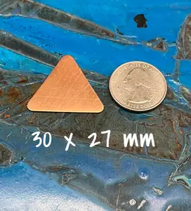 30 x 27  mm Copper Triangle Blank - 22 ga