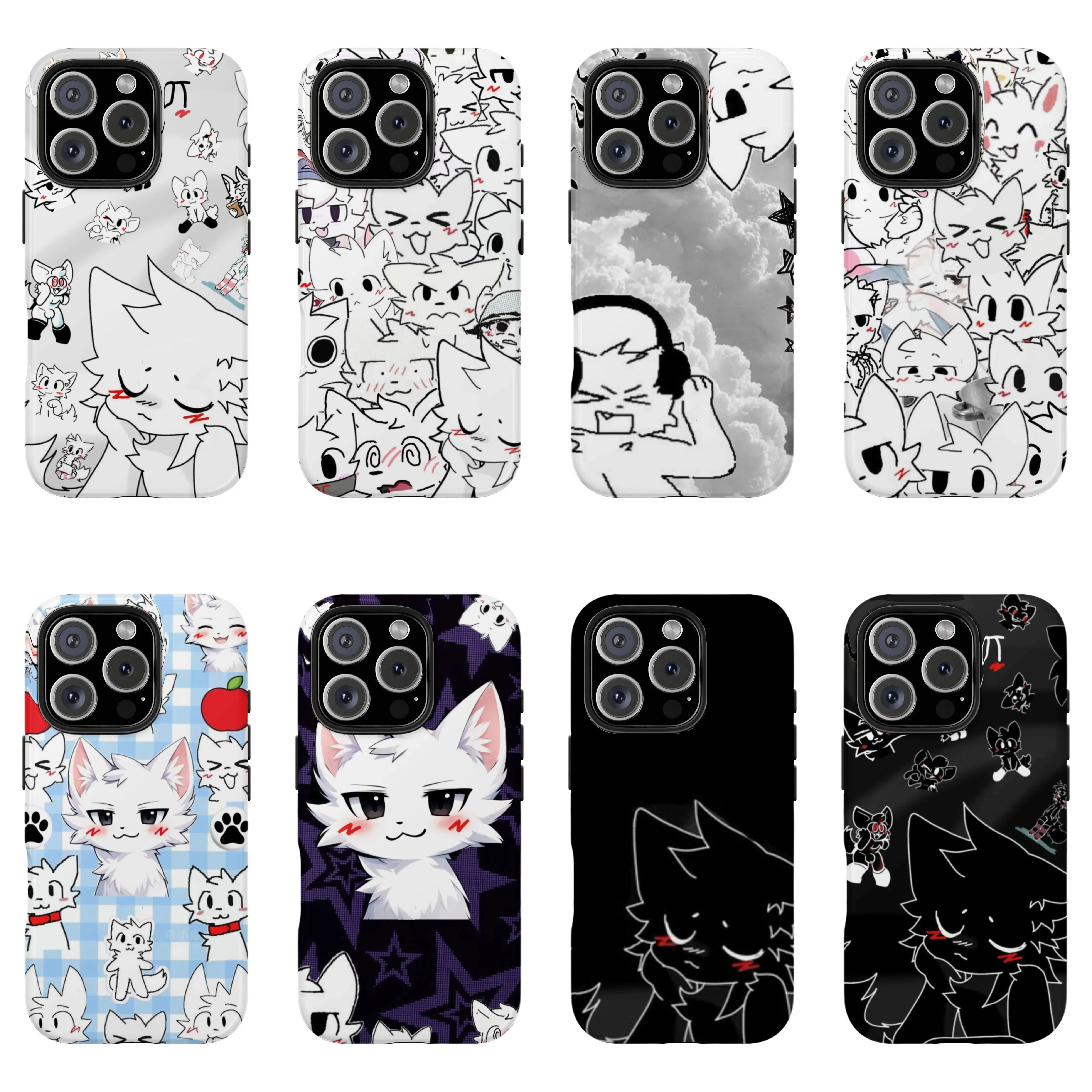 B-Boykisser Cute Furry Phone Case for iPhone 17/16E, 17, 16, 15, 14, 13, 12, 11 Pro Air Plus ProMax and Samsung S26-S21 Plus Ultra shock-absorbing phone cases, fashionable gift., Smartphone, Handheld, Protection