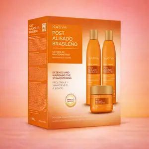 Kativa Mother's Day Special Post Alisado Brasileño Keratin Treatment Haircare Kit - 250ml Shampoo, Conditioner, Deep Repair Mask for Straightening, Frizz Control, Daily Flawless Smooth Hair