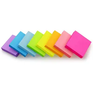 Sticky Notes 2x2 inch Bright Colors Self-Stick Pads 8 Pads/Pack 100 Sheets/Pad Total 800 Sheets