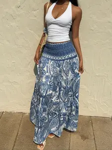 Elegant Long Midi Loose Floral Plant Skirt for Women, Chic Half-Length Dress, Perfect for Daily Wear & Special Occasions, Comfortable & Stylish Design