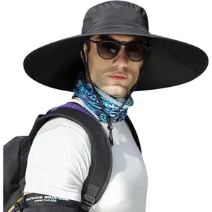 XXL Big  & Super Wide Brim Sun Hats for Men, XXL Large Fishing Sun Hat for Safari Gardening,Hiking
