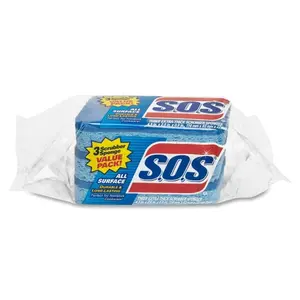 Clorox  S.O.S Surface Scrubber Sponge, Pack of 3 - Blue