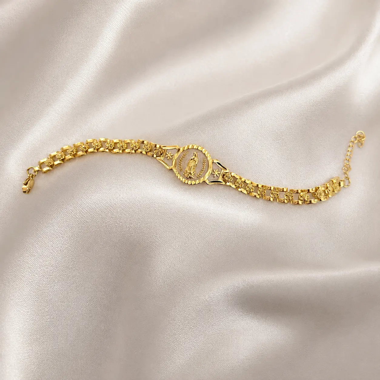 Our Lady of Guadalupe Gold Plated Bracelet