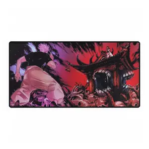 [New Anime Gear - Sale Up To 35%] Gojo vs Sukuna Anime Desk Mat, Jujutsu Kaisen Manga Battle Extended Mouse Pad, Gaming Desk Setup & Otaku Workspace Decor