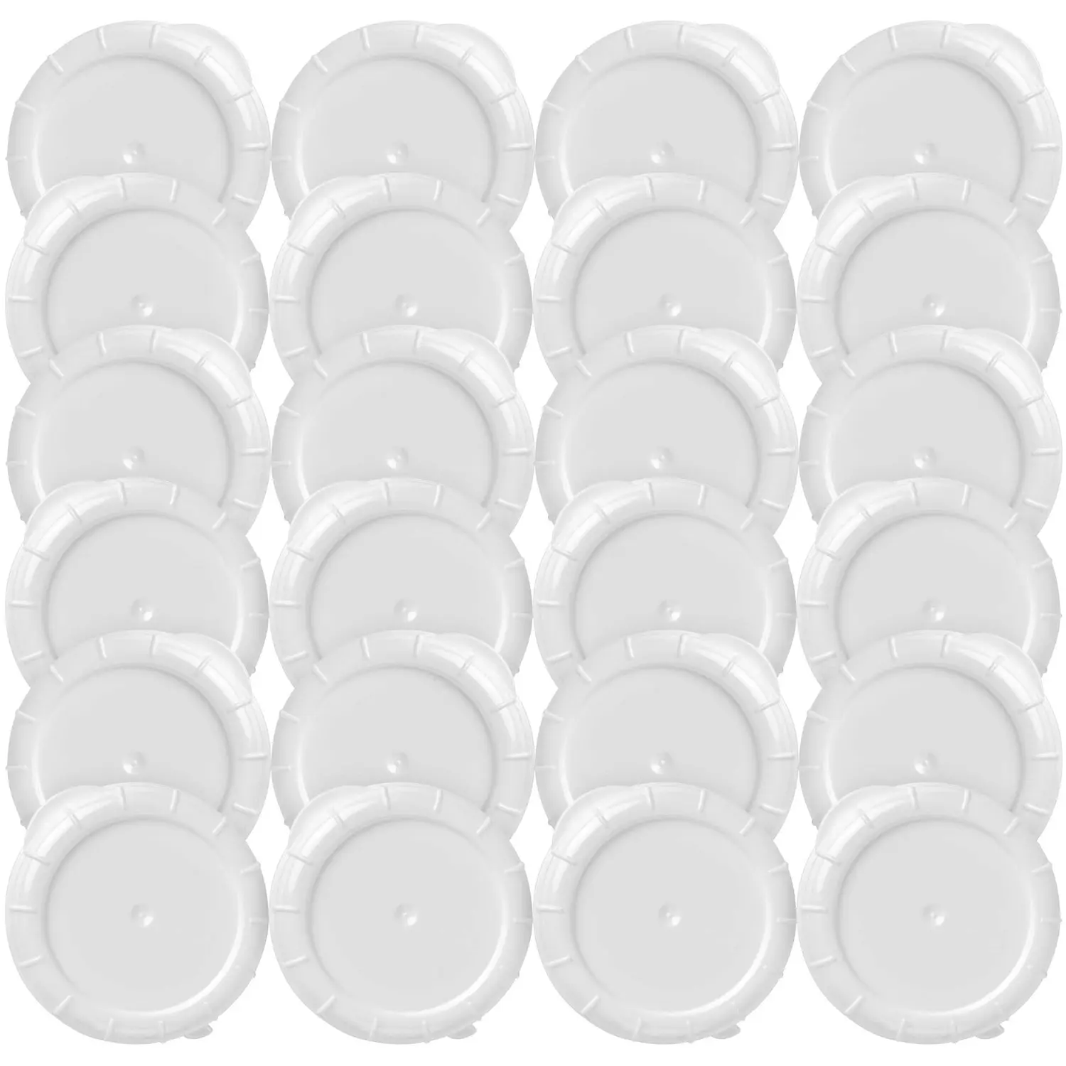 Replacement Caps for Stock Your Home Milk Bottles (24 Pack) - 48mm Twist-On Caps for Glass Milk Bottles - Tamper Resistant Lids - Plastic Leak Proof Lid - Crack Resistant Bottle Cap Refills in White