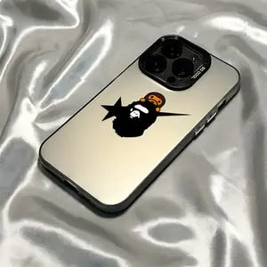 Creative Little Monkey and Ape Head Phone Case, Compatible with iPhone 17 16e 16 15 14 13 12 11 Mini Pro Max Air X XR Xsmax 8 7 Plus, Anti-Fall Protective Matte Back Cover