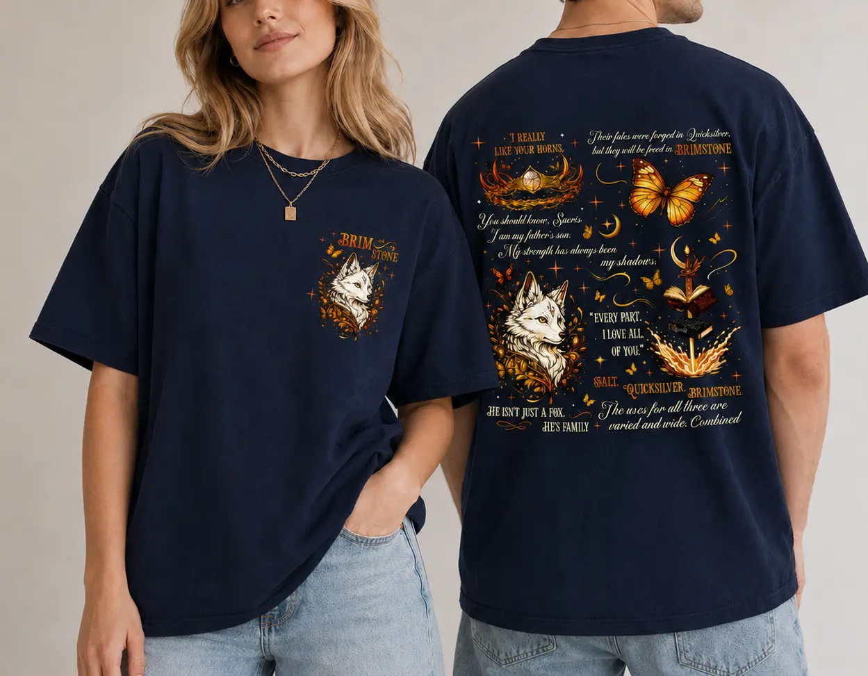 Brimstone Quote Shirt, Fae and Alchemy Series TShirt, Kingfisher Fantasy Book Tee, Gift For Book Lover Brimstone Quote