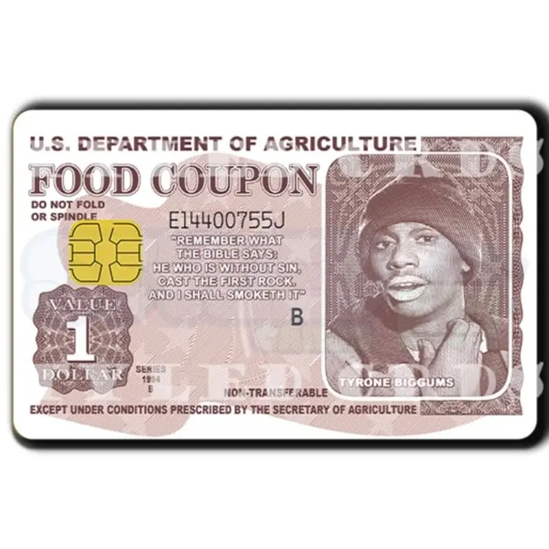 Tyrone Biggums Food Coupon Card Sticker, Funny Stickers, Decal Sticker, Durable & Reusable Design, Perfect for Grocery Shopping, Easy Application, Must-Have Kitchen Accessory