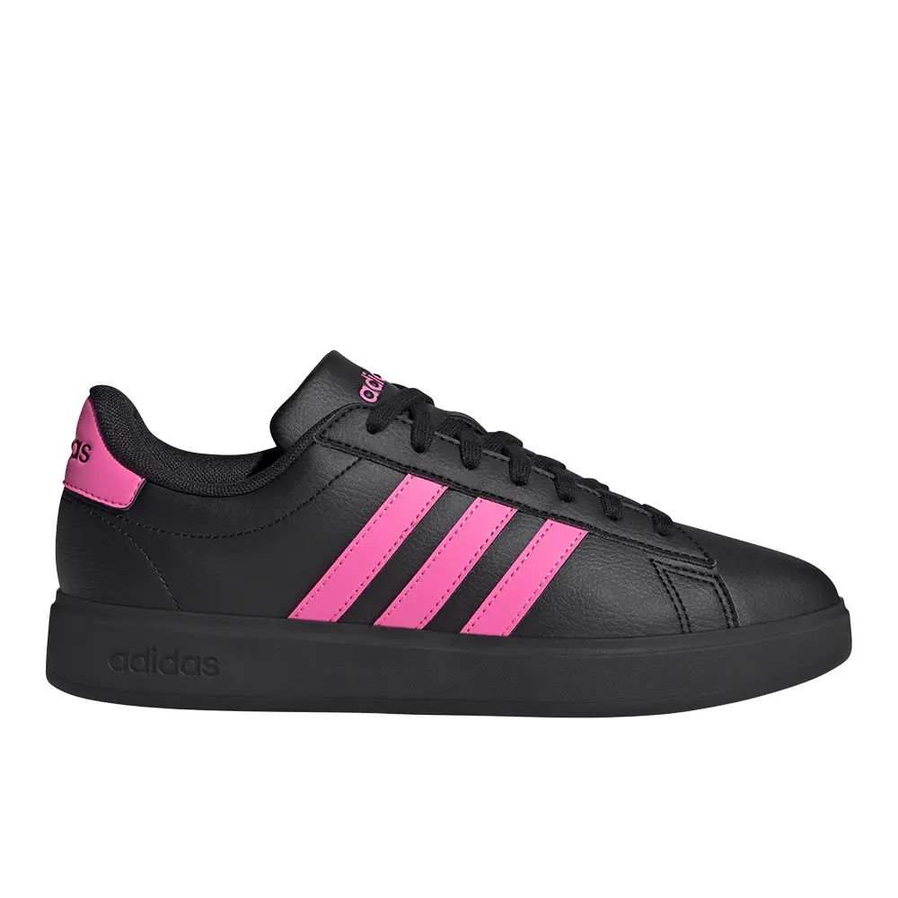 adidas Womens Grand Court 2.0 Lace Up Sneakers Shoes Casual - Black