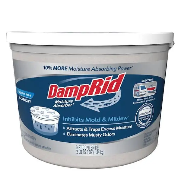 2 lb 15.5 oz Hi-Capacity Moisture Absorber Bucket Fragrance Free Inhibits Mold & Mildew Eliminates Musty Odors