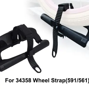 Top Mount Bike Rack Wheel Holder for Topo 591/598, Bicycle Wheel Fixed Base with Tie Strap and Buffer Pad, Secure and Comfortable Installation