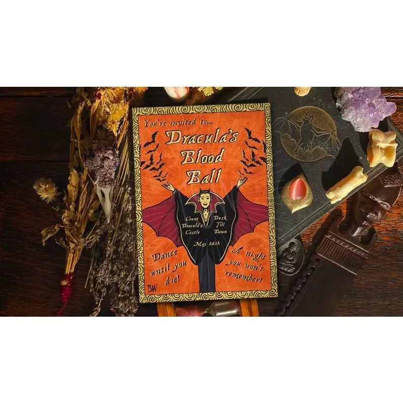Vintage Halloween art print, Count Dracula, Halloween decorations, vampire decor, Halloween home, spooky, horror