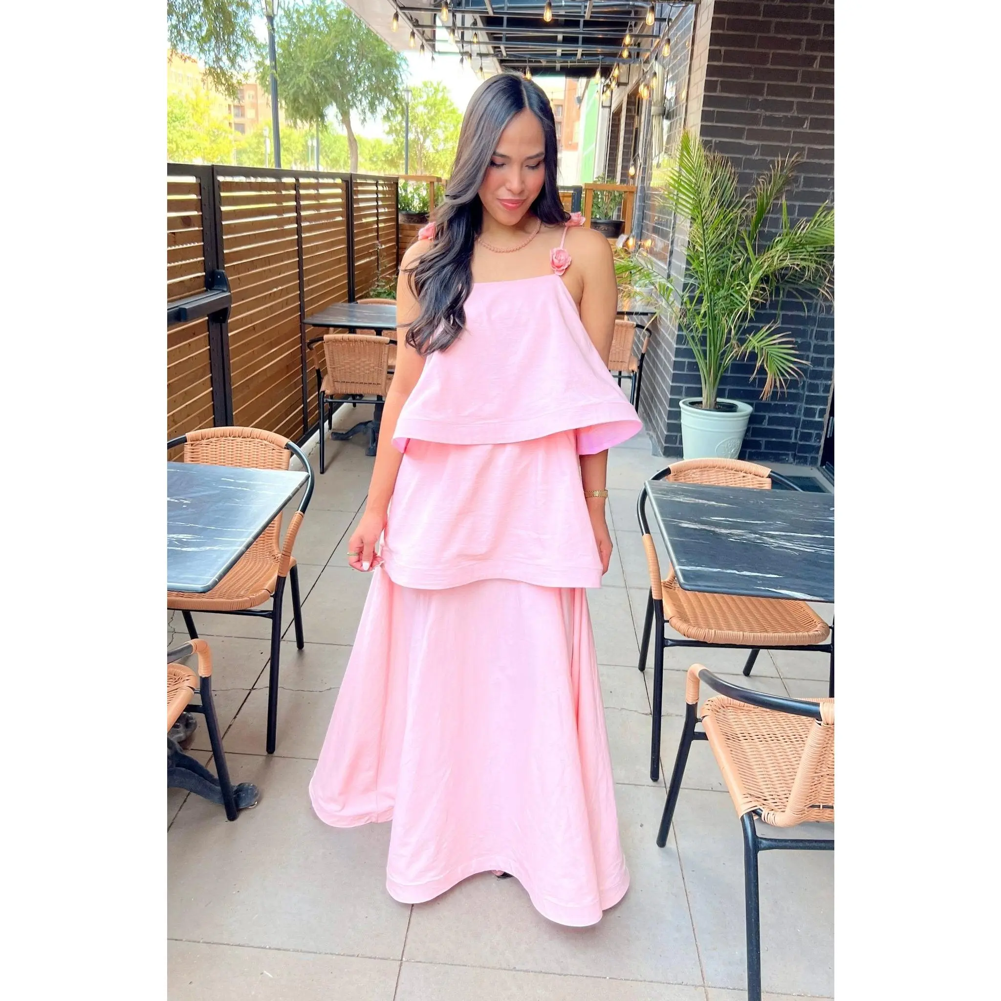 Peony Ruffle Maxi Dress
