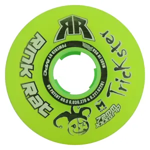 Rink Rat Roller Hockey Wheels - Trickster XXX 72mm 76A Green/Black (Single)