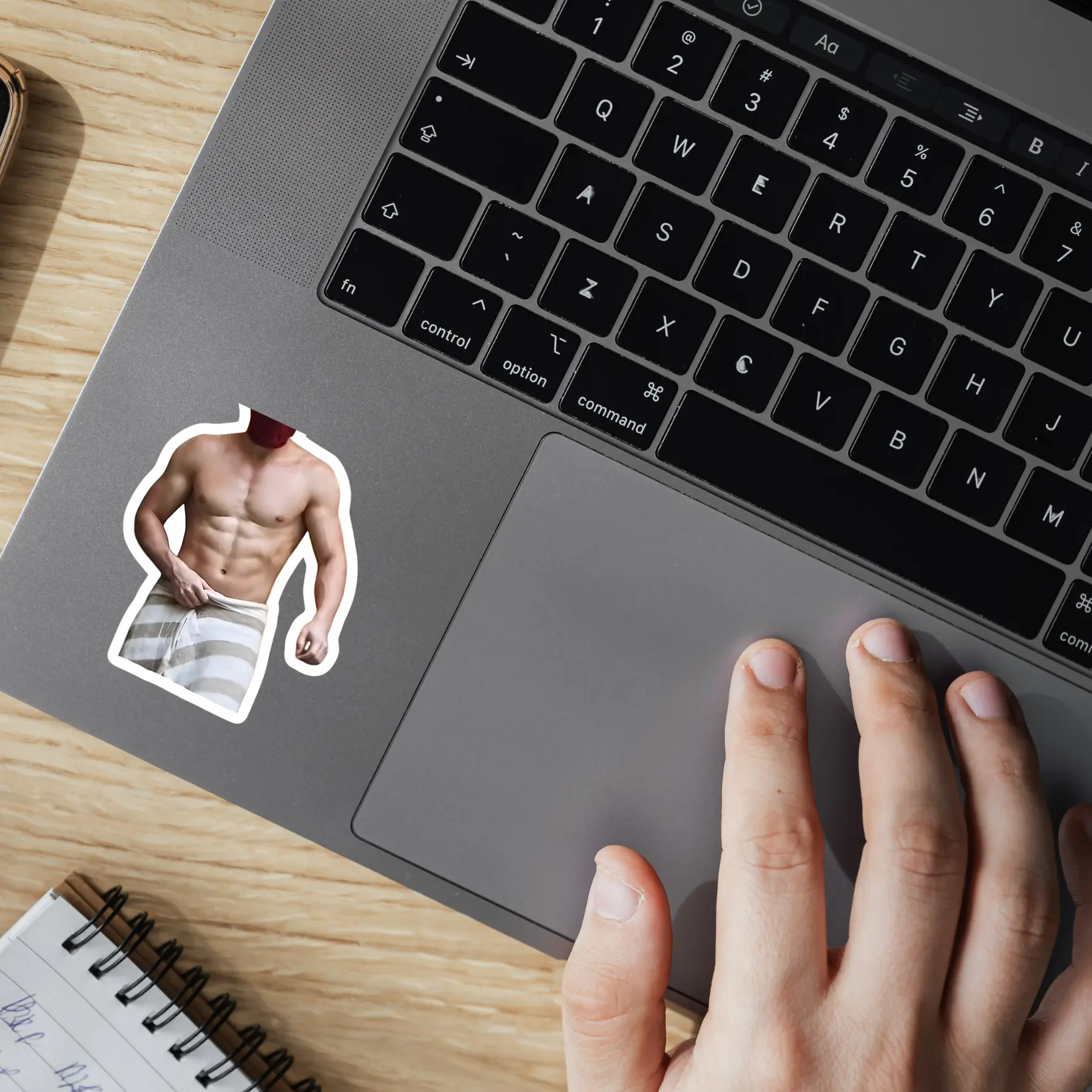 Spidey Shirtless Sticker | Funny Vinyl Decal | Waterproof Laptop & Journal Sticker
