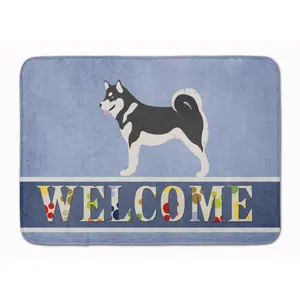Carolines Treasures  Alaskan Malamute Welcome Machine Washable Memory Foam Mat