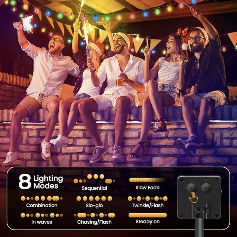 39FT, 100LED solar string lights, IPX4 waterproof, 8 lighting modes, suitable for summer camping ambient light, for patio, garden, wedding, birthday scene arrangement 39FT, 100LED solar string lights, IPX4 waterproof, 8 lighting modes, suitable for summer camping ambient light, for patio, garden, wedding, birthday scene arrangement
