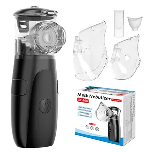 Portable Mesh Nebulizer with Auto-Cleaning and Intuitive LED Interface,Handheld Nebulizer for Adults Kids,Rechargeable Handheld Humidifier for Respiratory Care at Home/Travel(Black)