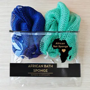 2 PCS Authentic African Exfoliating Net Bath Sponge