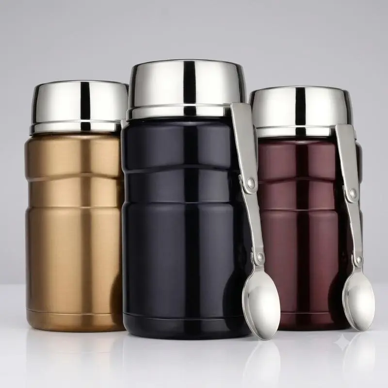 750ml Stainless Steel Insulated Food Jar with Folding Spoon