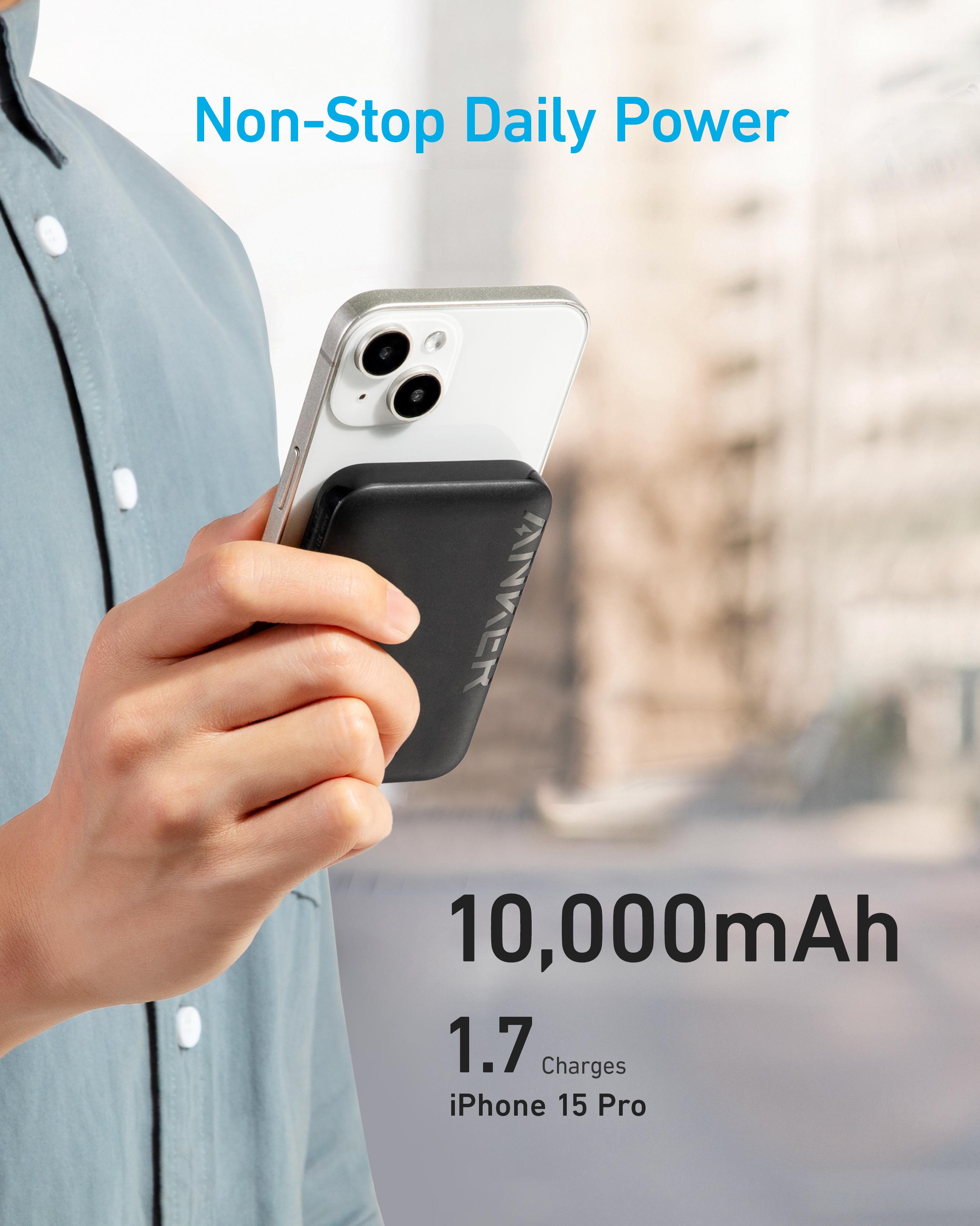 Anker 334 MagGo Battery (PowerCore 10K) - Compact and Chargeable Phone Accessory - Accessories Charging Magnetic
