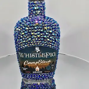 Whistle Pig Camp Stock Limited Solo Edition rhinestone decanter bottle