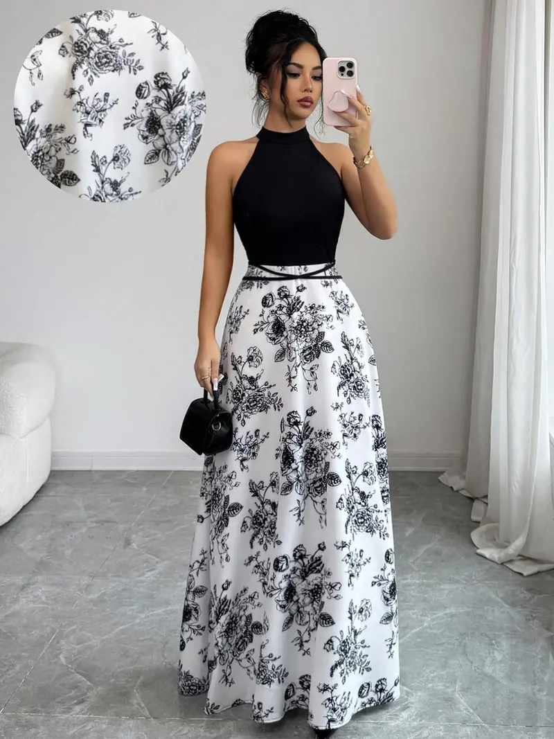 high roller flower decoration halter dress - TikTok Shop high roller flower decoration halter dress - TikTok Shop