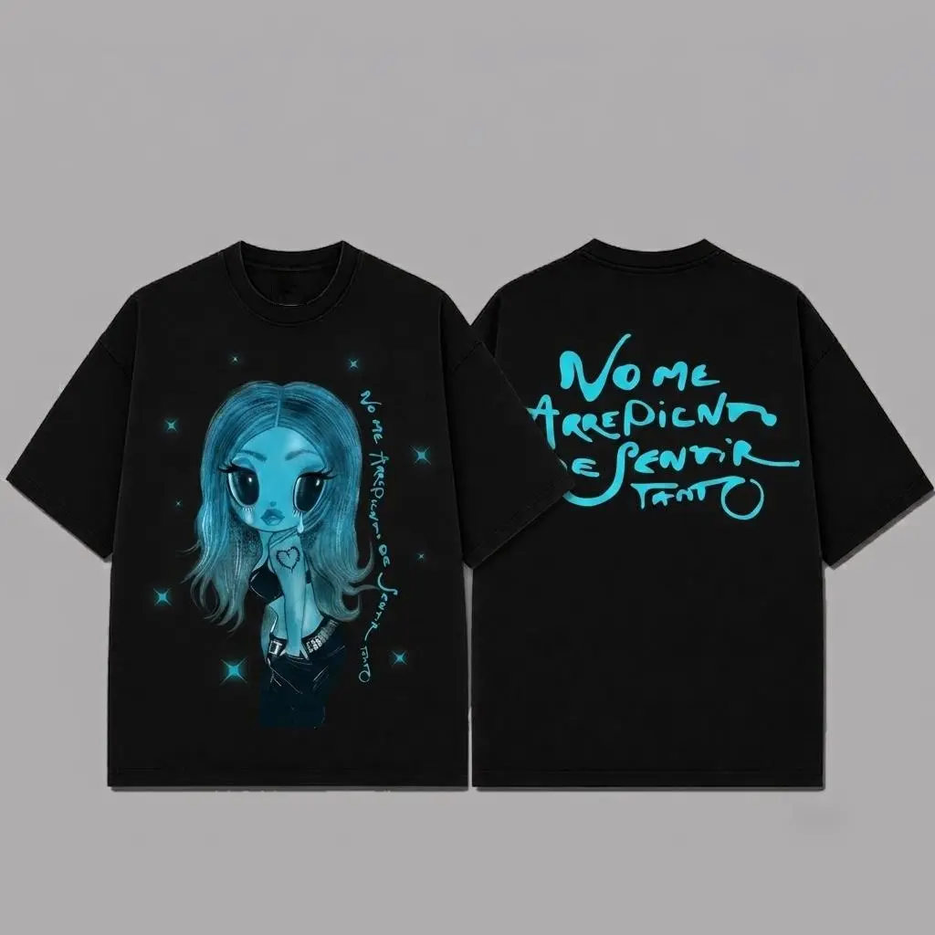 Karol No Me Arrepiento De Sentir Tanto Unisex Oversized Premium Cotton T-Shirt, La Bichota Vintage Music Merch T-Shirt, Music Latin Style, New Album Gift For Fans