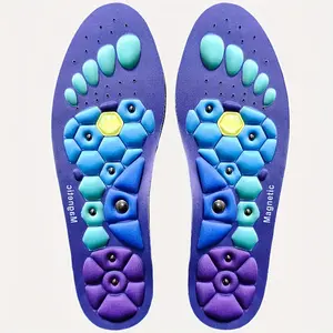 Magnetic Insoles for Men Women - Comfort Support, Foot Inserts for Work Boots, Unscented EVA Material Footwear Shoe Bedroom Active Tactical Blue